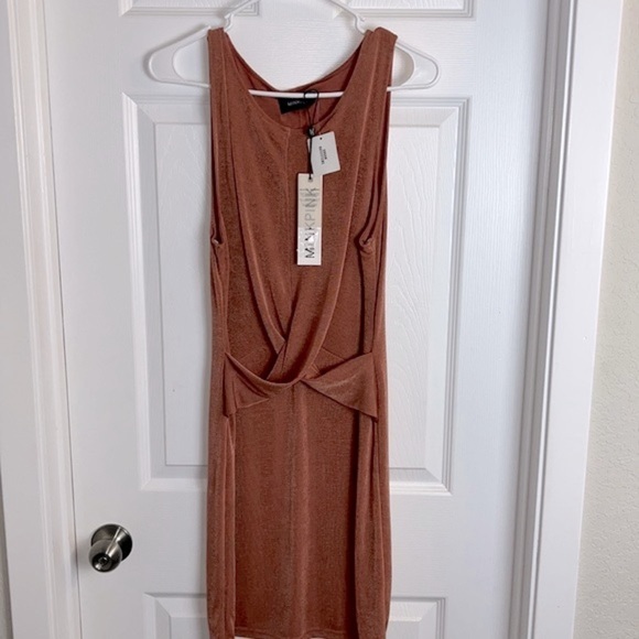 Mink Pink Forbidden Love Twist Slinky Mini Dress - Picture 2 of 5